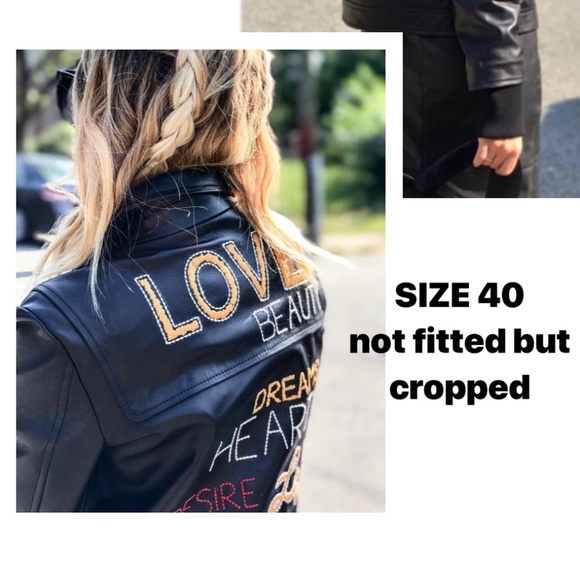 VALENTINO LEATHER BOMBER JACKET AUTHENTIC WORN 1x - Picture 2 of 8